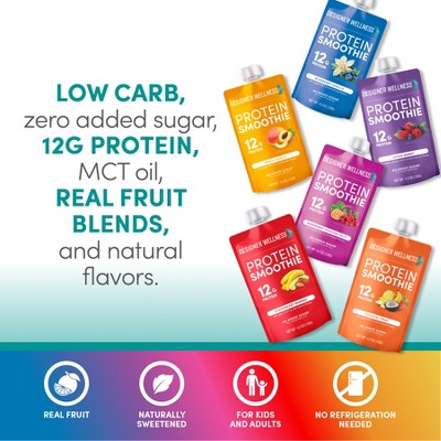 Designer Wellness Mixed Variety Protein Smoothie Pack, 12 Count