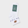 Women's Game Day Embroidered Football Pointelle Bobby Socks with Lettuce Edge Cuff - Wild Fable™ - 2 of 3