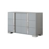 KIGFTSOD Elegant Modern Dresser with Metal Handle,Mirrored Storage Cabinet with 6 Drawers for Bedroom,Living Room,Gray - 4 of 4