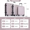 BEAFUP Set of 3 Luggage Sets PC Lightweight & Durable Expandable Suitcase with Two Hooks, Double Spinner Wheels, TSA Lock, (21/25/29) - 3 of 4