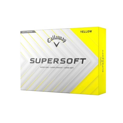 36 Yellow Callaway Supersoft Golf Balls – AAAAA Quality (Mixed Logos)