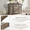 Brafabhome Rustic Wood 7 Drawers Dresser with 2 Doors for Bedroom, Multifunctional Storage Sideboard Buffet Cabinets for Kitchen, Dining & Living Room - 4 of 4