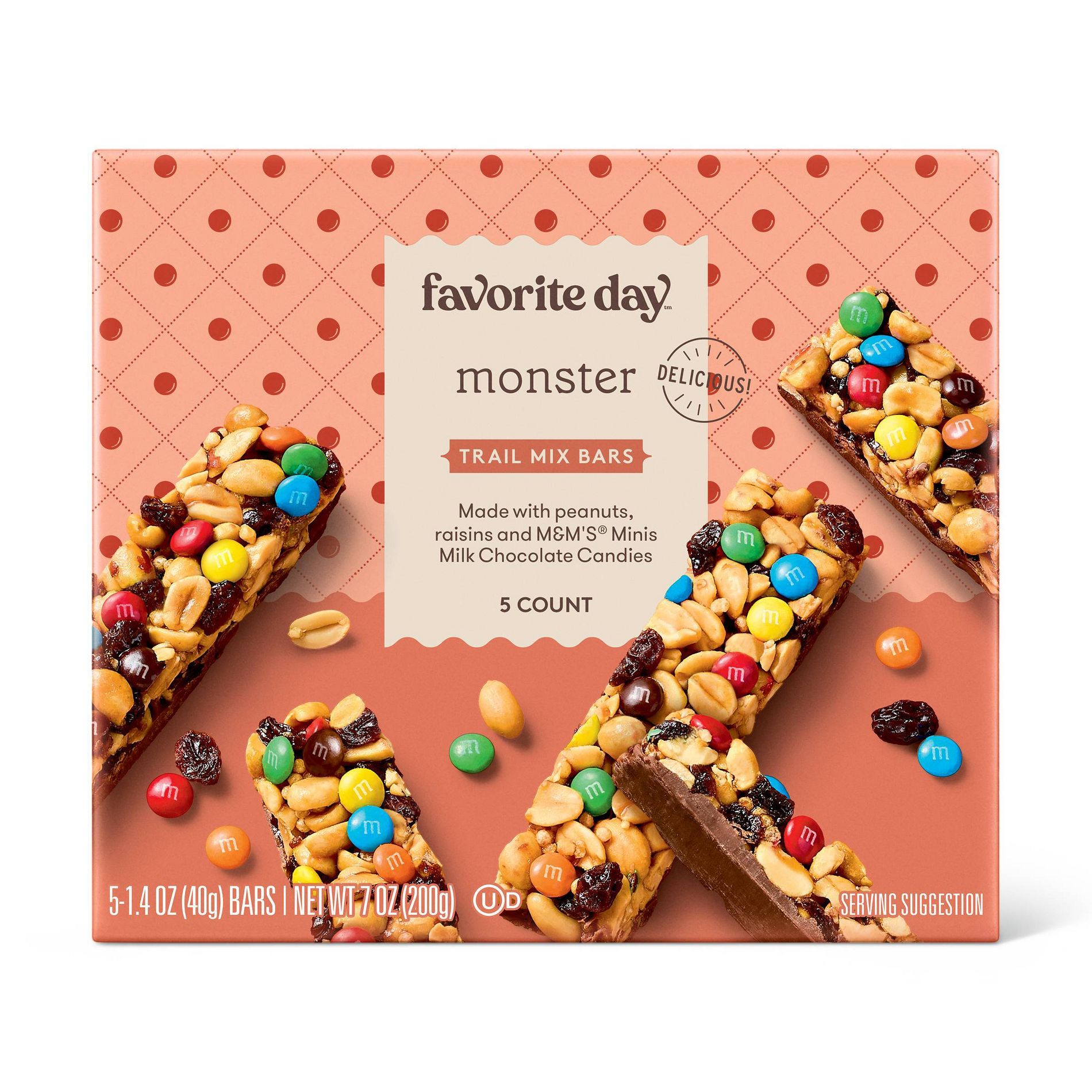 Monster Trail Mix Bars - 7oz/5ct - Favorite Day™