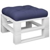 vidaXL Pallet Cushion Navy Blue 19.7"x19.7"x4.7" Fabric - 3 of 4
