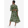 ellos Plus Size Empire V-Neck Ruffled Dress - 3 of 4