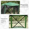 DOMETOUR Pop Up Camping Canopy Gazebo Tent, Easy Set-Up, Mesh, Portable Bag, Outdoor Camping Party Event, 7x7FT, Green - 2 of 4