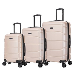 DUKAP Sense 3pc Lightweight Hardside Spinner Luggage Set - 1 of 4