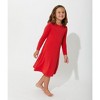 Bellabu Bear Toddler Winterberry Red Bamboo Girls' Long Sleeve Dress - 4 of 4