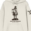 Yellowstone John Dutton Long Sleeve Sand Adult Hooded Sweatshirt - 2 of 3