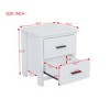 NicBex 15.7 inch Wide Nightstand with 2 Drawers,Modern Side Table with Large Storage Space and Metal Handle,Bedside Table for Bedroom,Living Room - 3 of 4