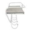 Sagebrook Home 5-Hook Wall Shelf - Contemporary Metal and Wood White and Gray 20" Shelf For Entryway or Home Decor - 3 of 4