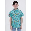 Disney Lilo & Stitch Mickey Mouse Lion King Simba Hawaiian Blue Button Down Shirt Toddler - 2 of 4