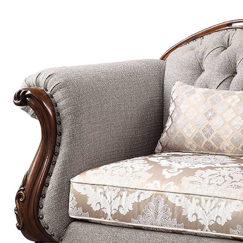 48&#34; Miyeon Fabric Chair Cherry - Acme Furniture, 5 of 10