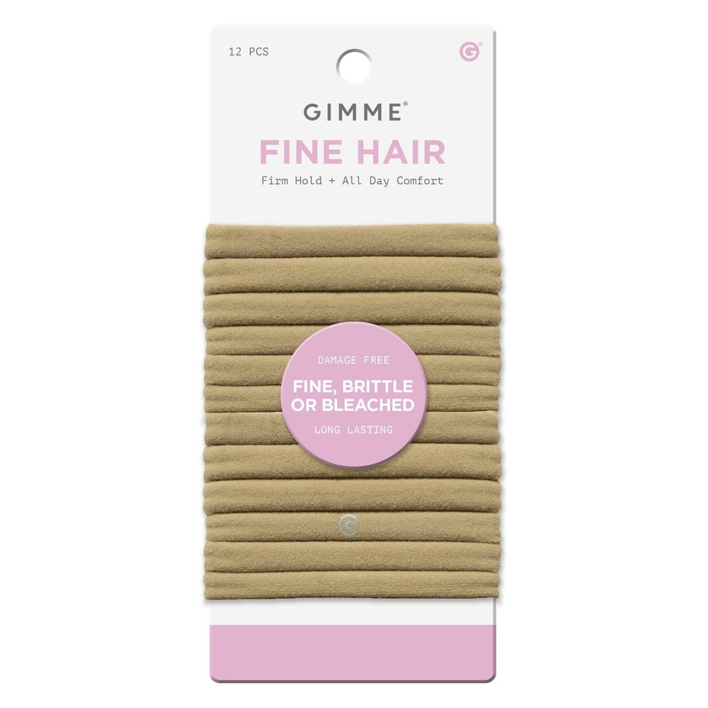 Photos - Hair Styling Product Gimme Beauty Fine Hair Band - Dark Blonde - 12pk