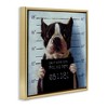 Stupell Industries Boston Terrier Jail Convicted Mugshot Floating Frame Canvas Art, Gold, 25" x 25" - 2 of 4