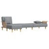 vidaXL L-shaped Sofa Bed Light Gray Fabric (100% polyester), plywood Large - 3 of 4