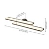 Rennnsan Myndora 17"W Hardwired Rectangle Industrial LED Dimmable Wall Sconce in Black - 3 of 4