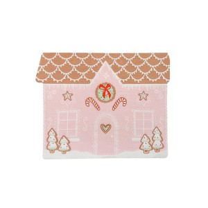 Daydream Society - Mini Pink Gingerbread House Napkins - Pack of 16 Paper Napkins - 1 of 2