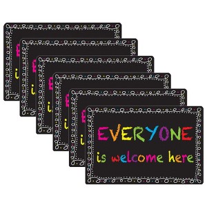 Smart Poly® Computer Mouse Pad, 8" x 10", Everyone is Welcome Here, Chalk Loop, Pack of 6 - 1 of 3