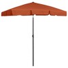 vidaXL Beach Parasol Terracotta Polyester 70.9 x 47.2 in Tiltable - 2 of 2