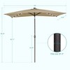 Sonkuki 10x6.5 ft LED Rectangular Patio Market Umbrella 3-Year-Non-Fading - 3 of 4