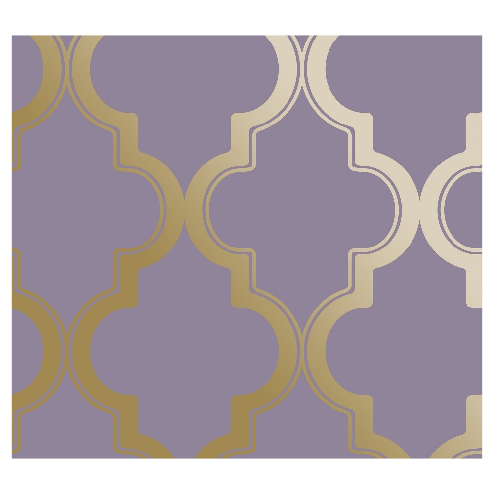UPC 651784002003 product image for Devine Color Cable Stitch Peel & Stick Wallpaper Purple/Gold | upcitemdb.com