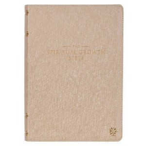 The Spiritual Growth Bible, Study Bible, NLT - New Living Translation Holy Bible, Faux Leather, Pearlescent Taupe - (Leather Bound) - 1 of 1