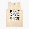 Simply Sage Market Soccer Ball Bows Garment Dyed Tank - 3 of 3