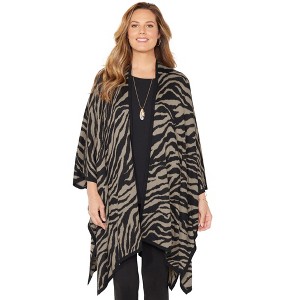 Catherines Women's Plus Size Liz&Me Shawl - 1 of 4