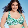 Women's Underwire Bralette Bikini Top - Shade & Shore™ Green Tropical Print - image 3 of 3