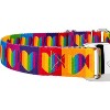 Country Brook Petz Rainbow Hearts Martingale with Premium Buckle Dog Collar (1 Inch, Extra Large) - 4 of 4