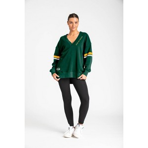 NFL Green Bay Packers Women's Dark Champion V-Neck Tunic - 1 of 4