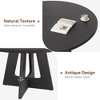 47" Dining Table Set for 4 to 6, Round with Wooden Top and Pedestal Base for Dining Room, Kitchen Room (No Chairs) - 4 of 4