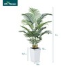 DR.Planzen 72" Artificial Palm Tree - 6FT UV Resistant Fake Plant with14 Silk Leaves & 15.7" Planter for Indoor House Plants, Tall Faux Trees 1 Pack - 4 of 4