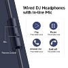 OneOdio Pro10 Wired Over Ear Headphones Hi-Res Studio Monitor & Mixing DJ and 1/4 to 3.5mm Jack for AMP Computer Recording Podcast Guitar (Dark Blue) - image 4 of 4