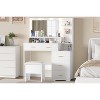 Makeup Vanity Desk with Mirror and 9 LED Light Bulbs, Vanity Dressing Table with Storage Drawers, Open Shelves for Bedroom - 3 of 4