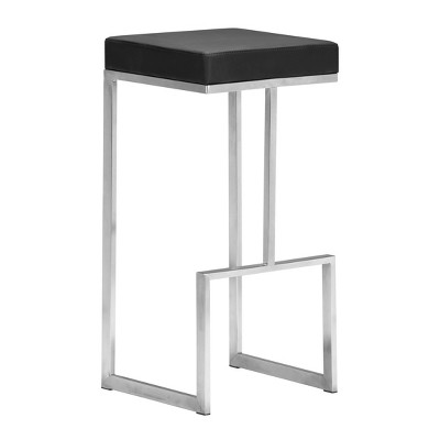 Set of 2  30" Sophisticated Modern Barstool Black - ZM Home