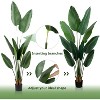 Boersma Artificial Bird of Paradise Plant Fake Banana Leaf Plant for Indoors and Outdoors, Faux Palm Tree with Plastic Pot for Home Decor - 4 of 4
