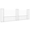 vidaXL U-shape Gabion Basket with 3 Posts Iron 102.4 in.x7.9 in.x39.4 in. - 2 of 4
