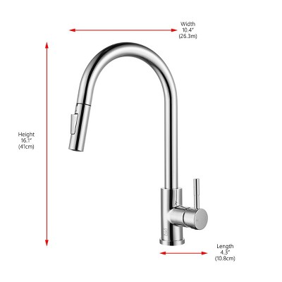 Brushed Nickel Gooseneck Kitchen Faucet with Pull-out Spray