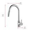 Elegant Lighting Jack Single Handle Pull Down Sprayer Kitchen Faucet in Brushed Nickel - 4 of 4