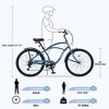 Gulches Women's Beach Cruiser Bike ¨C 26 Inch, 17 Inch Steel Frame, Shimano 7-Speed, Dual V-Brakes, Multiple Colors, Comfort-Focused - 4 of 4