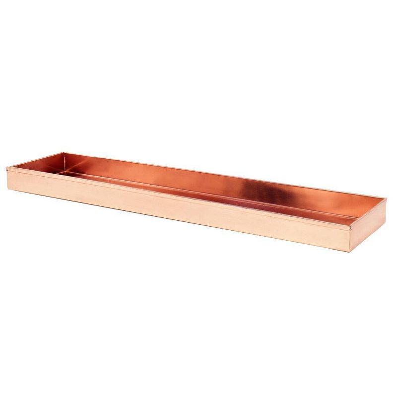 Long Decorative Stainless Steel Tray Polished Copper Tray - ACHLA Designs, 1 of 11