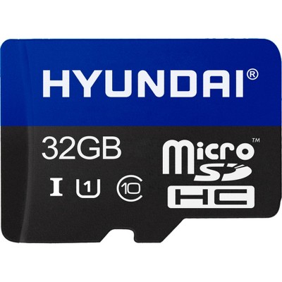 Hyundai 32GB microSDHC UHS-I (U1) Memory Card with Adapter, Class 10 - 25MB/S Read Speed and 12MB/S Write Speed