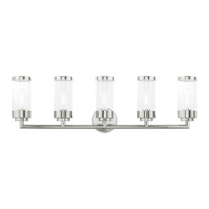 Livex Lighting Hillcrest 5 - Light Vanity in  Polished Chrome - 1 of 4