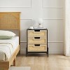 Rattan Nightstand – Boho Accent Table with Rattan Drawers & Metal Legs - 4 of 4