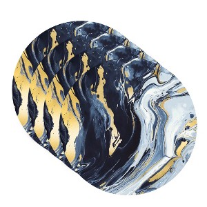 Dainty Home Marble Cork 15" Round  Placemats Set Of 4 - 1 of 4