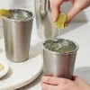 True Stainless Steel Pint Glasses for Beer, Iced Coffee, Water, or Cocktails, Unbreakable Metal Outdoor Tumblers, 16 Oz Set of 4, Silver Finish - 3 of 4