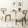 Tangkula Set of 4 Dining Chairs Armless Side Chairs w/ Curved Rattan Backrest for Kitchens - 4 of 4