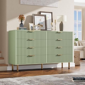 Fluted 8-Drawer Dresser, 54" Wide Modern Chest with Deep Storage, Large Double Dresser, TV Stand, Wooden Organizer for Bedroom, Living Room, Kids - 1 of 4